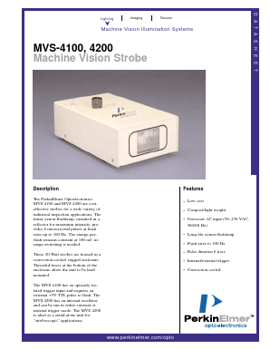 MVS-4100 Datasheet PDF PerkinElmer Inc