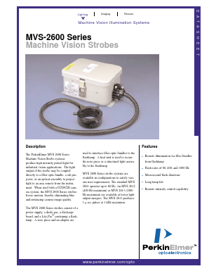 MVS2601 Datasheet PDF PerkinElmer Inc
