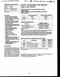 N74F30240F Datasheet PDF Philips Electronics