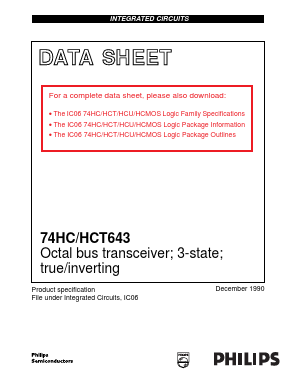 74HC643 Datasheet PDF Philips Electronics
