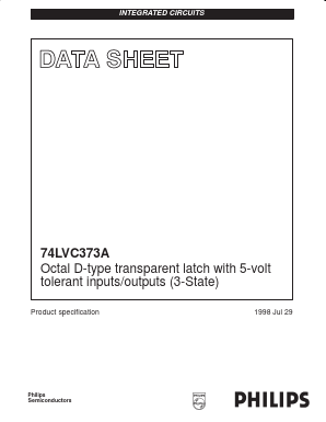 74LVC373APWDH Datasheet PDF Philips Electronics