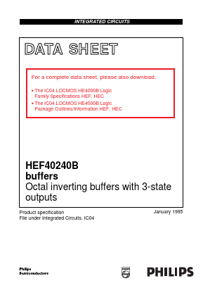 HEF40240BD Datasheet PDF Philips Electronics