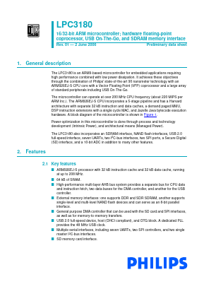 LPC3180 Datasheet PDF Philips Electronics