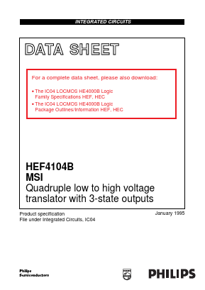 HEC4104BDB Datasheet PDF Philips Electronics