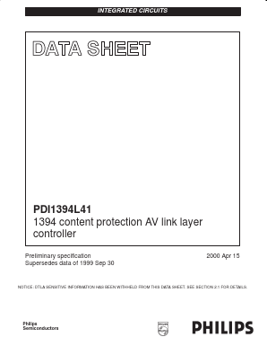 PDI1394L41 Datasheet PDF Philips Electronics