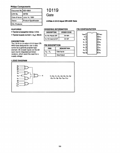 10119N Datasheet PDF Philips Electronics