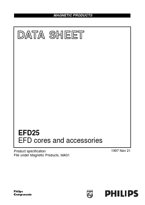 EFD25-3C85 Datasheet PDF Philips Electronics