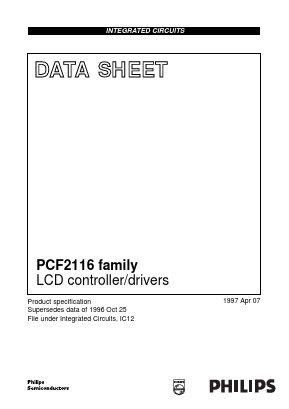 PCF2116CHZ Datasheet PDF Philips Electronics