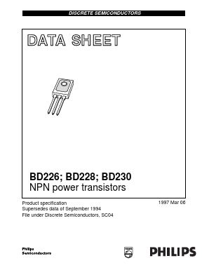 BD228 Datasheet PDF Philips Electronics