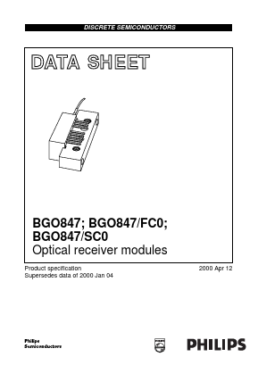 BGO847/SC0 Datasheet PDF Philips Electronics
