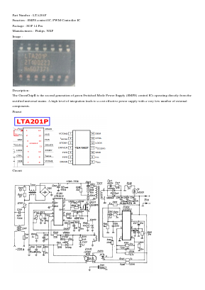 LTA201P Datasheet PDF Philips Electronics