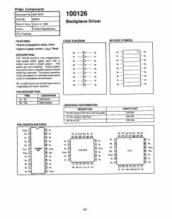 100126Y Datasheet PDF Philips Electronics