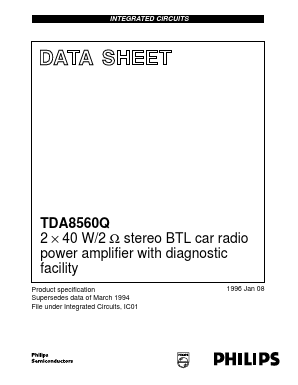 TDA8560Q/N2 Datasheet PDF Philips Electronics