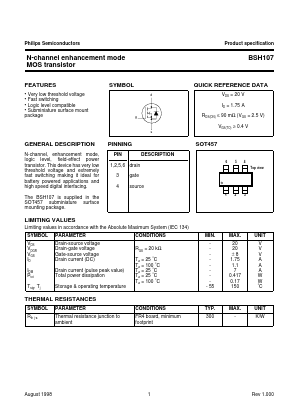 BSH107 Datasheet PDF Philips Electronics