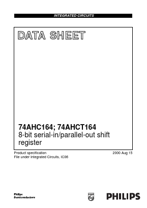74AHCT164PW Datasheet PDF Philips Electronics