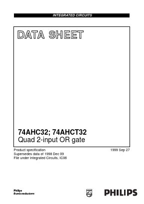 74AHC32 Datasheet PDF Philips Electronics