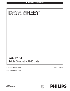 N74ALS10AN Datasheet PDF Philips Electronics