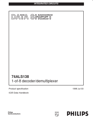 74ALS138N Datasheet PDF Philips Electronics