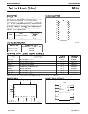 74F539 Datasheet PDF Philips Electronics