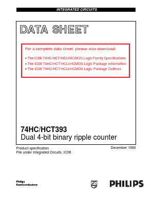 74HCT393PW Datasheet PDF Philips Electronics