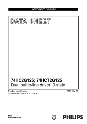 74HCT2G125DP Datasheet PDF Philips Electronics