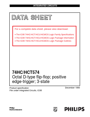 74HC574 Datasheet PDF Philips Electronics