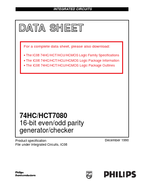 74HC7080 Datasheet PDF Philips Electronics