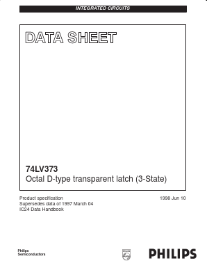 74LV373N Datasheet PDF Philips Electronics