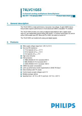 74LVC1G53DC Datasheet PDF Philips Electronics