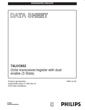 74LVC652 Datasheet PDF Philips Electronics