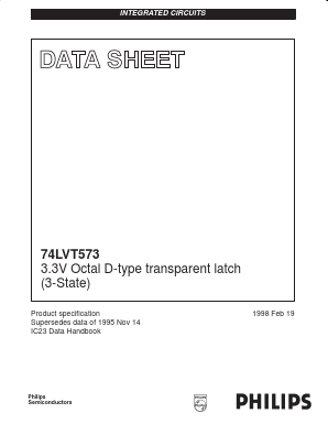 74LVT573 Datasheet PDF Philips Electronics