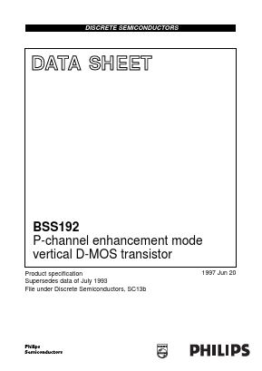 BSS192 Datasheet PDF Philips Electronics