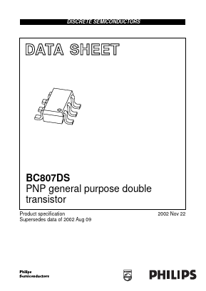 BC807DS Datasheet PDF Philips Electronics