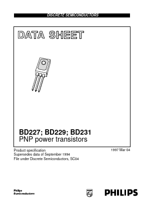 BD229 Datasheet PDF Philips Electronics