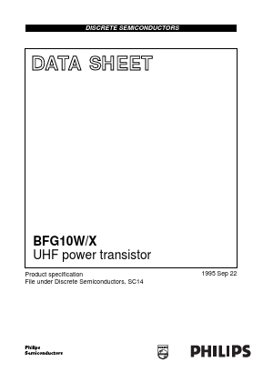 BFG10W/X Datasheet PDF Philips Electronics