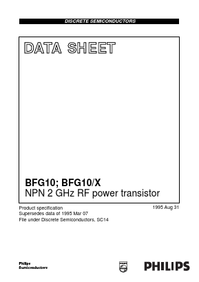 BFG10X Datasheet PDF Philips Electronics