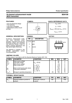 BSH106 Datasheet PDF Philips Electronics