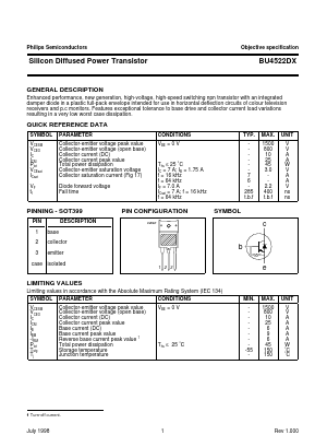 BU4522DX Datasheet PDF Philips Electronics