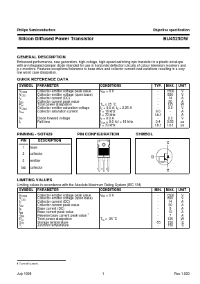 BU4525DW Datasheet PDF Philips Electronics