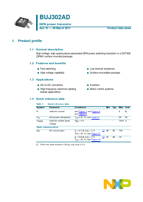 BUJ302AD Datasheet PDF Philips Electronics