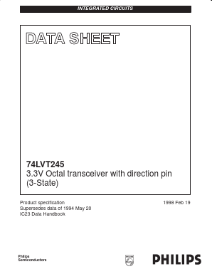 74LVT245 Datasheet PDF Philips Electronics