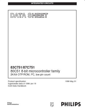 S83C751-4DB Datasheet PDF Philips Electronics