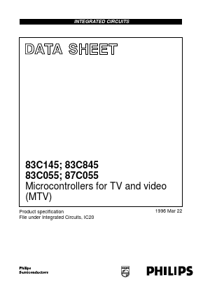 P83C845 Datasheet PDF Philips Electronics