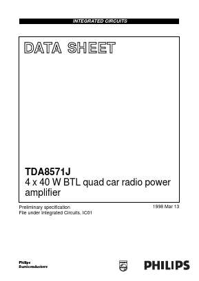 TDA8571J/N1 Datasheet PDF Philips Electronics