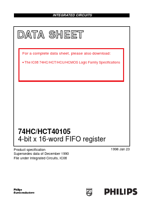 74HC40105N Datasheet PDF Philips Electronics