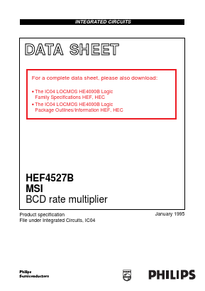 HEF4527BTD Datasheet PDF Philips Electronics