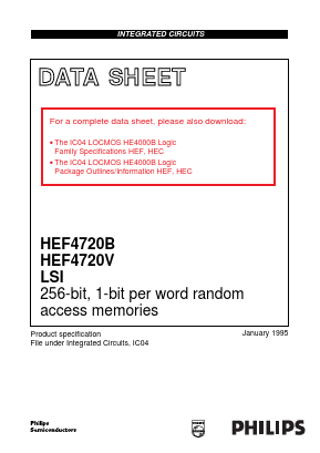 HEF4720B Datasheet PDF Philips Electronics