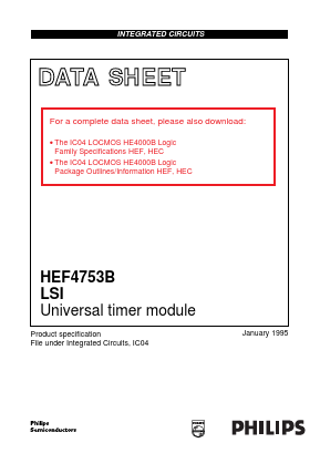 HEF4753BND Datasheet PDF Philips Electronics