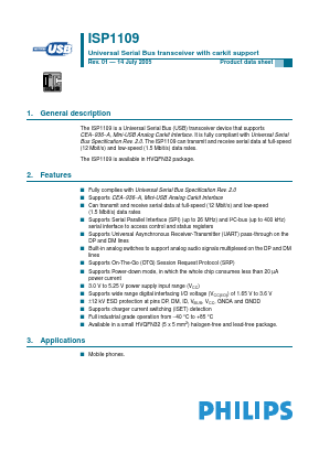ISP1109BS Datasheet PDF Philips Electronics