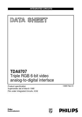 TDA8707 Datasheet PDF Philips Electronics